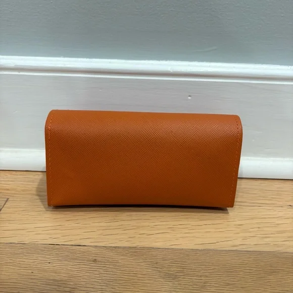Tory Burch Vibrant Orange Sunglasses Case - Picture 2 of 4